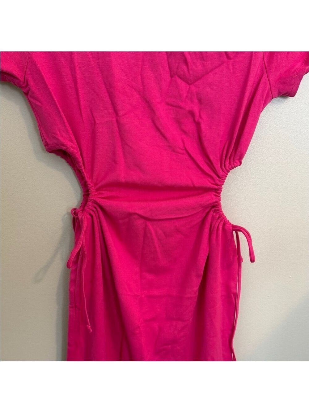 FORE Hot Pink Cut Out Midi Dress - Picture 4 of 7